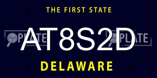 AT8S2D Delaware License Plate