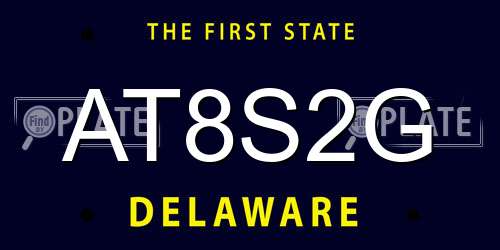 AT8S2G Delaware License Plate