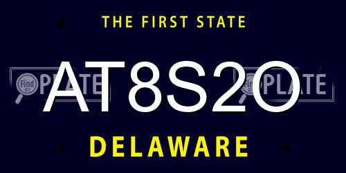 AT8S2O Delaware License Plate
