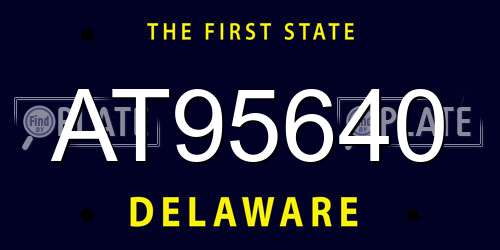 AT95640 Delaware License Plate