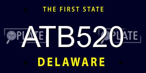 ATB520 Delaware License Plate