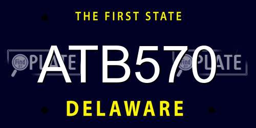 ATB570 Delaware License Plate