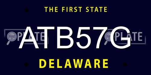 ATB57G Delaware License Plate