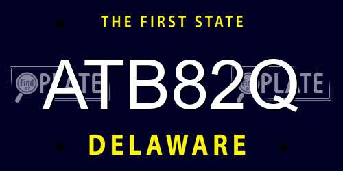 ATB82Q Delaware License Plate