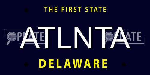ATLNTA Delaware License Plate