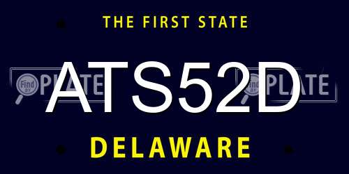 ATS52D Delaware License Plate
