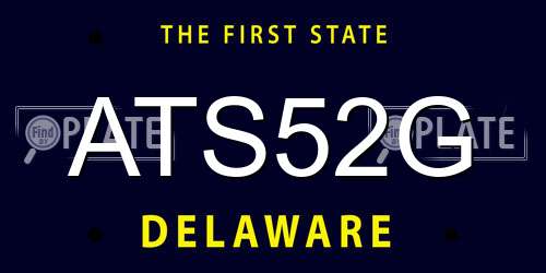 ATS52G Delaware License Plate