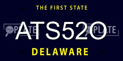 ATS52O Delaware License Plate