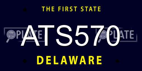 ATS570 Delaware License Plate