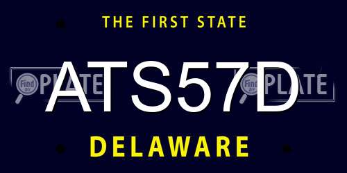 ATS57D Delaware License Plate