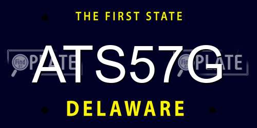 ATS57G Delaware License Plate