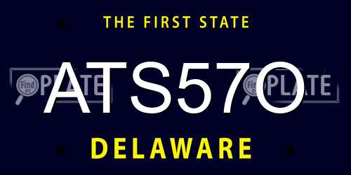 ATS57O Delaware License Plate
