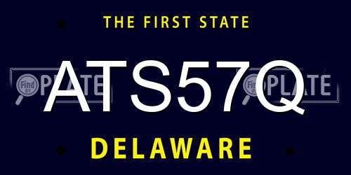 ATS57Q Delaware License Plate