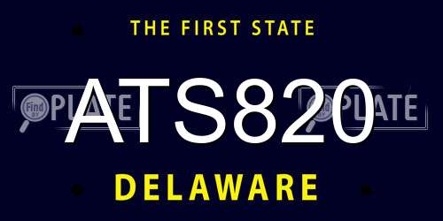 ATS820 Delaware License Plate