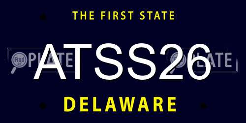 ATSS26 Delaware License Plate