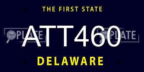ATT460 Delaware License Plate