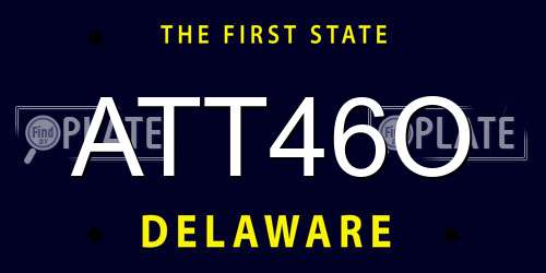 ATT46O Delaware License Plate