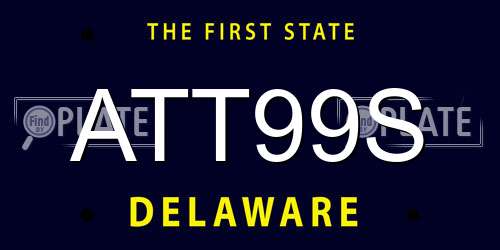 ATT99S Delaware License Plate