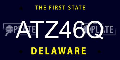 ATZ46Q Delaware License Plate