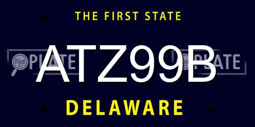 ATZ99B Delaware License Plate