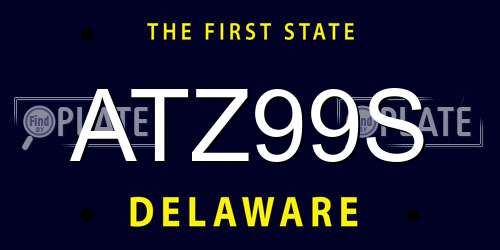 ATZ99S Delaware License Plate