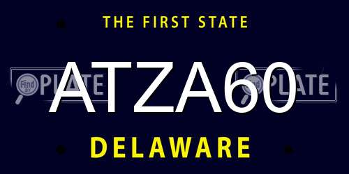 ATZA60 Delaware License Plate