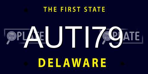 AUTI79 Delaware License Plate