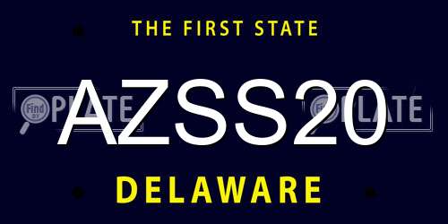 AZSS20 Delaware License Plate