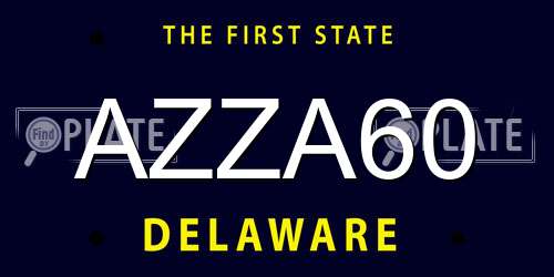 AZZA60 Delaware License Plate