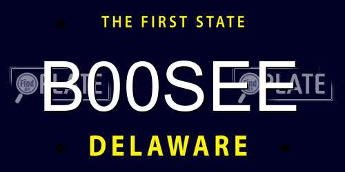 B00SEE Delaware License Plate
