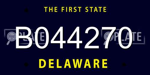 B044270 Delaware License Plate