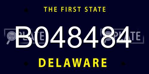 B048484 Delaware License Plate