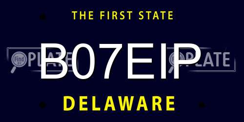 B07EIP Delaware License Plate