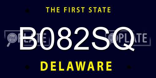 B082SQ Delaware License Plate