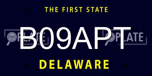 B09APT Delaware License Plate