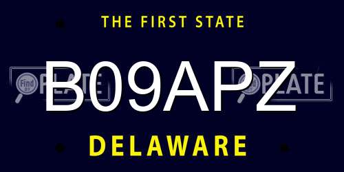 B09APZ Delaware License Plate