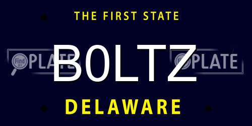 B0LTZ Delaware License Plate