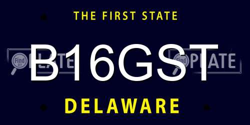 B16GST Delaware License Plate