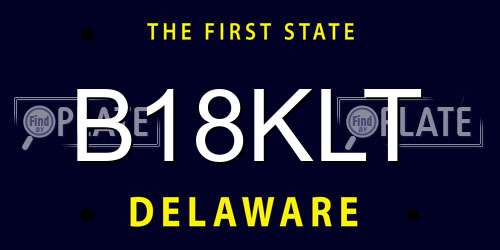 B18KLT Delaware License Plate