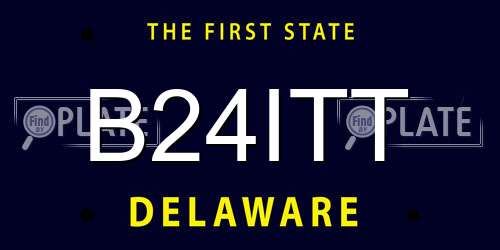 B24ITT Delaware License Plate