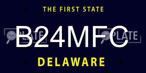 B24MFC Delaware License Plate