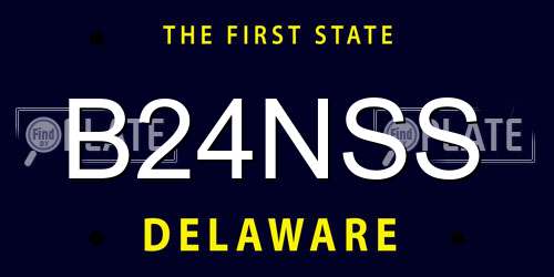 B24NSS Delaware License Plate