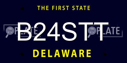 B24STT Delaware License Plate