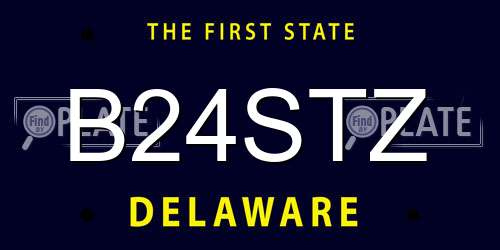 B24STZ Delaware License Plate