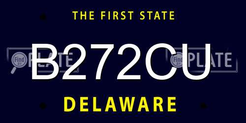 B272CU Delaware License Plate