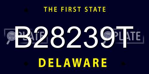 B28239T Delaware License Plate