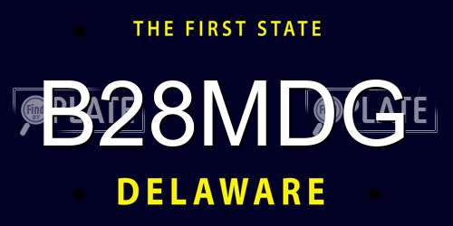 B28MDG Delaware License Plate