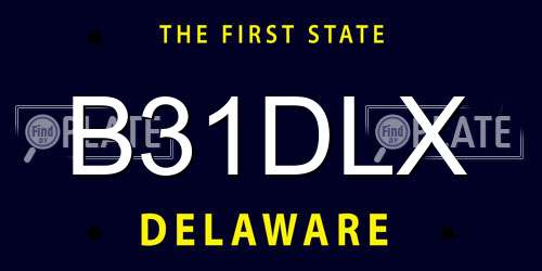B31DLX Delaware License Plate