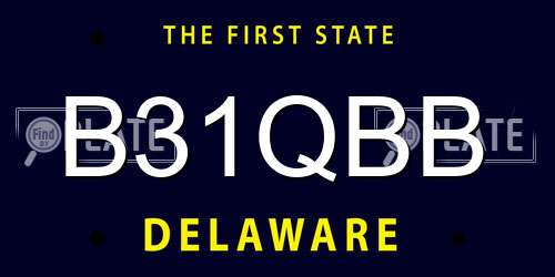 B31QBB Delaware License Plate