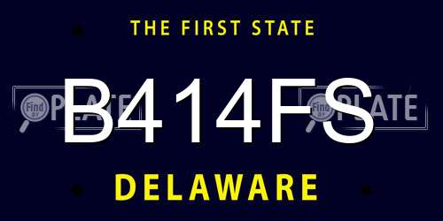 B414FS Delaware License Plate